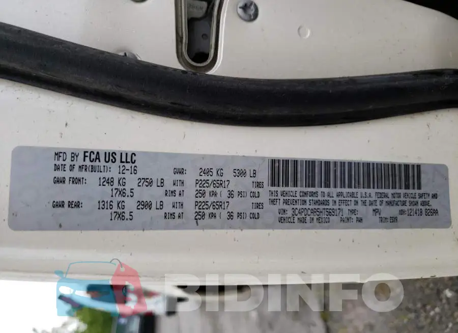 3C4PDCAB5HT569171 Photo# 13