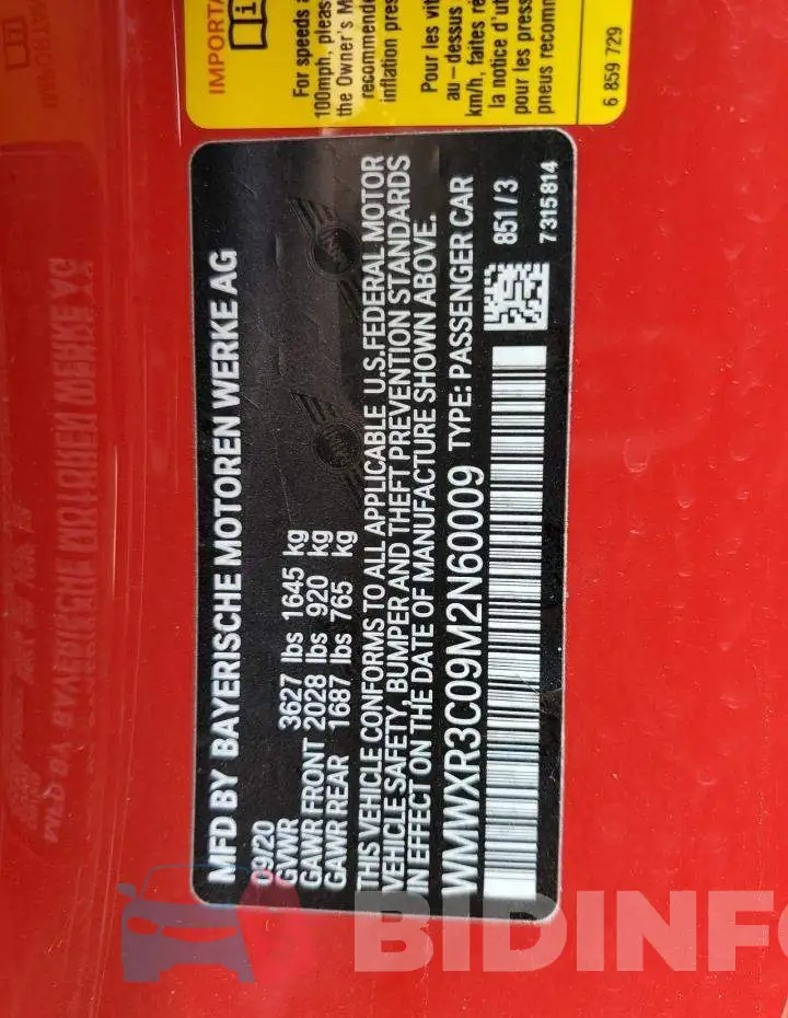 WMWXR3C09M2N60009 Photo# 12