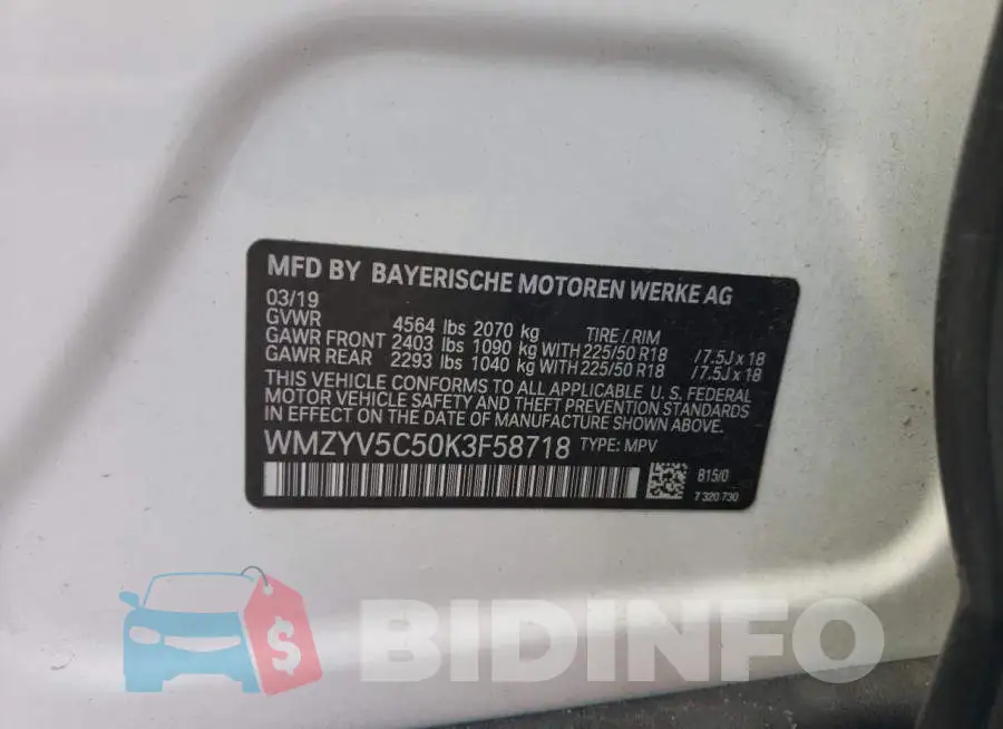 WMZYV5C50K3F58718 Photo# 12
