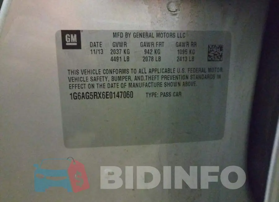 1G6AG5RX6E0147060 Photo# 12