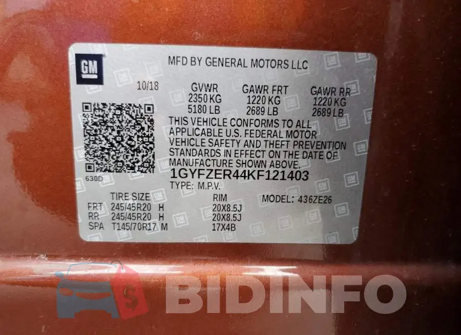 1GYFZER44KF121403 Photo# 12