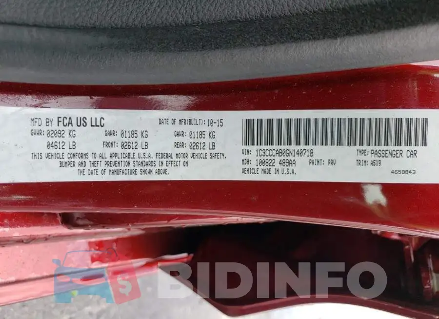 1C3CCCAB0GN140718 Photo# 12