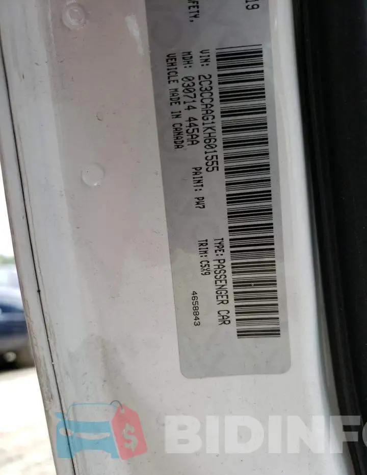 2C3CCAAG1KH601555 Photo# 12