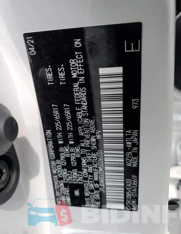 JTJDARDZ0M5026731 Photo# 13