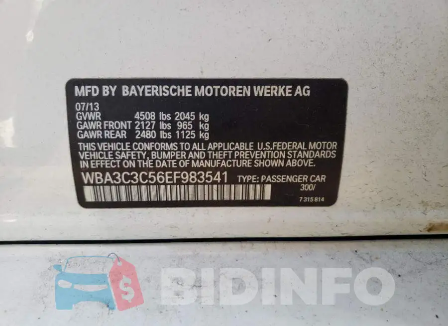 WBA3C3C56EF983541 Photo# 12
