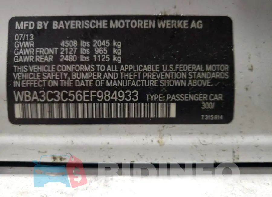 WBA3C3C56EF984933 Photo# 13