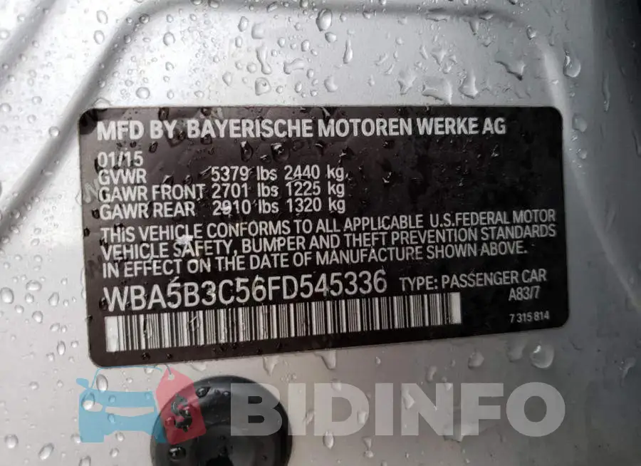 WBA5B3C56FD545336 Photo# 12