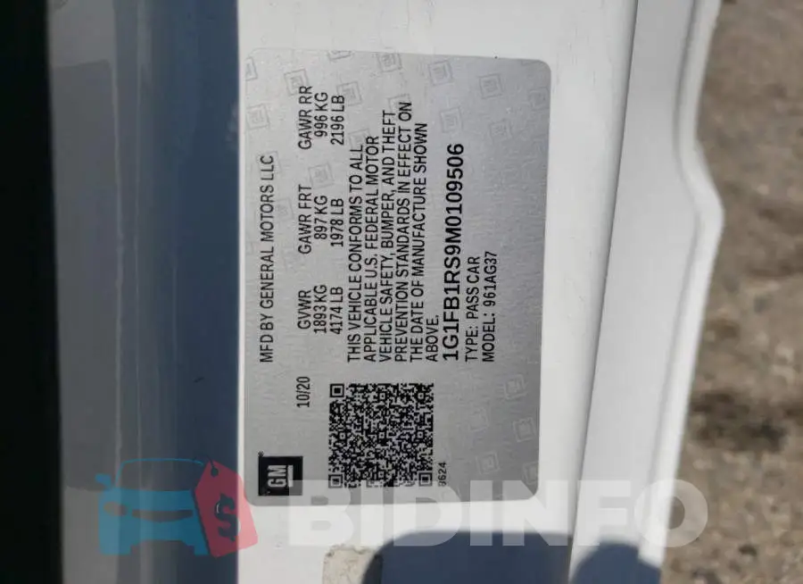 1G1FB1RS9M0109506 Photo# 12