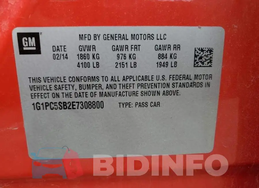 1G1PC5SB2E7308800 Photo# 12