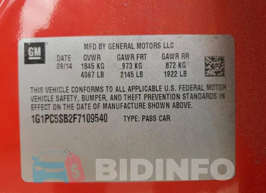 1G1PC5SB2F7109540 Photo# 13