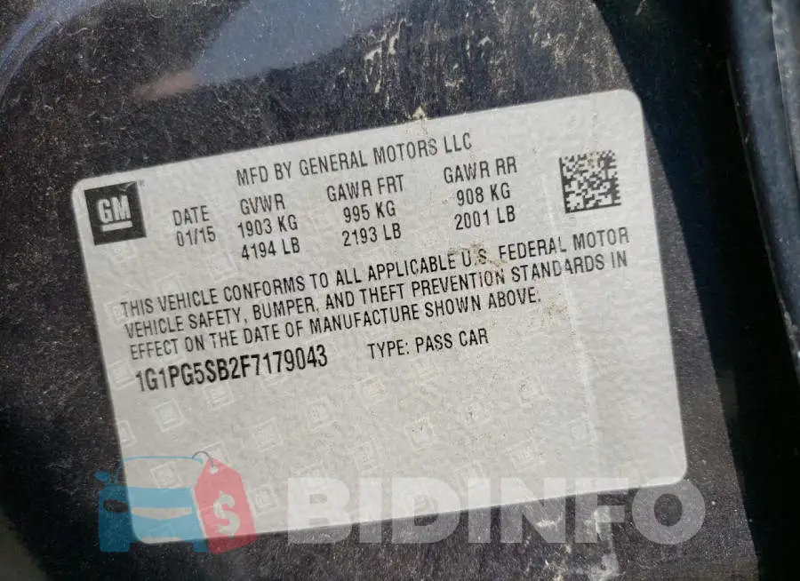 1G1PG5SB2F7179043 Photo# 13