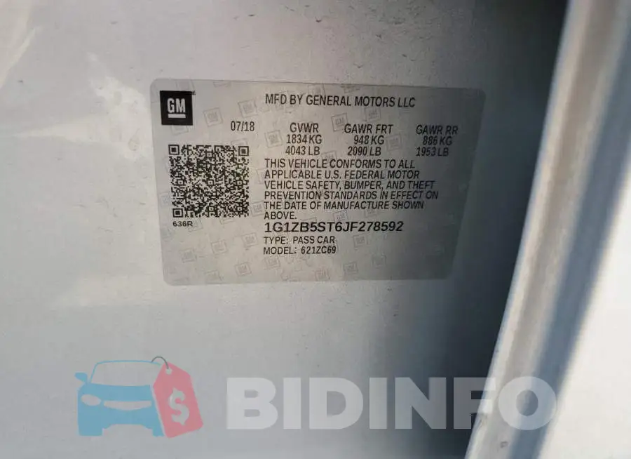 1G1ZB5ST6JF278592 Photo# 12