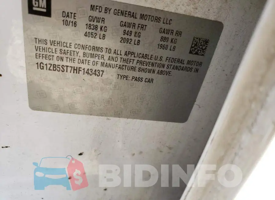 1G1ZB5ST7HF143437 Photo# 12