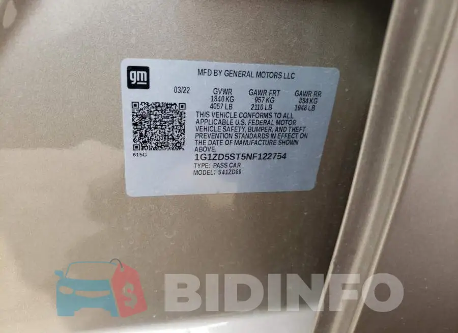 1G1ZD5ST5NF122754 Photo# 13