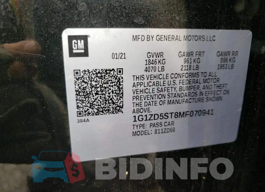 1G1ZD5ST8MF070941 Photo# 12