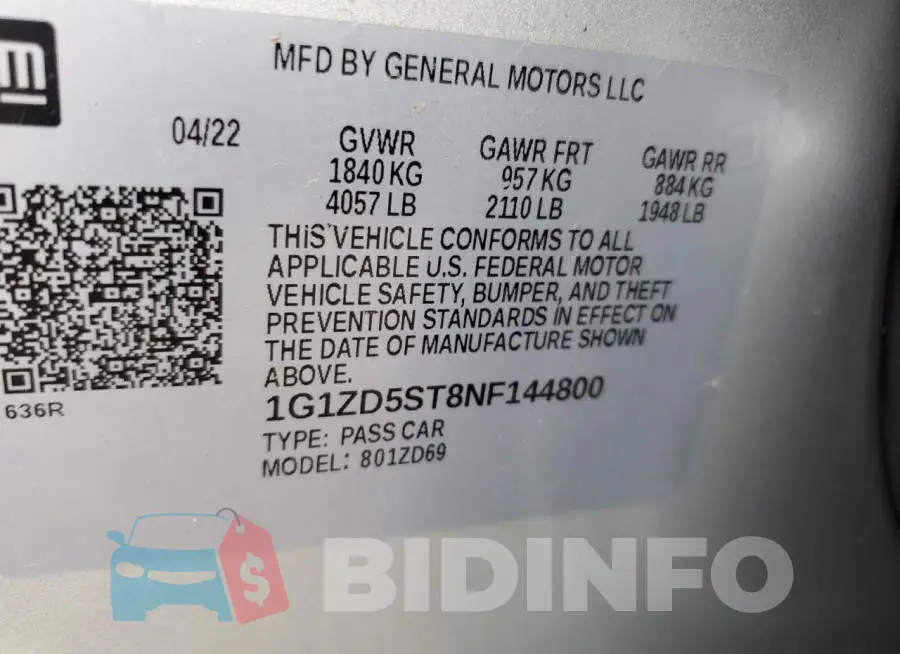 1G1ZD5ST8NF144800 Photo# 12