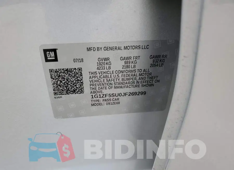 1G1ZF5SU0JF269299 Photo# 12