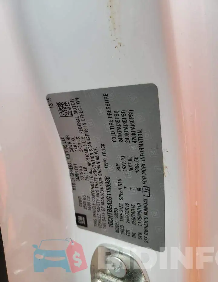 1GCHTBEA2G1188936 Photo# 12