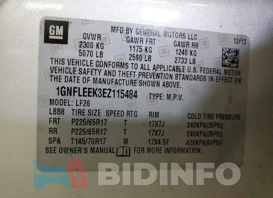 1GNFLEEK3EZ115484 Photo# 13