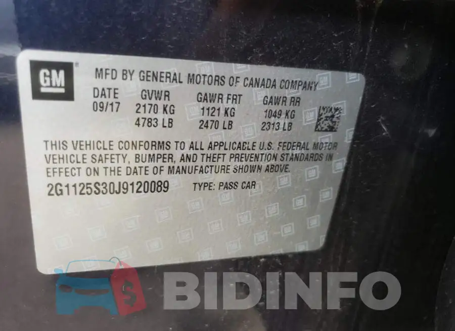 2G1125S30J9120089 Photo# 10