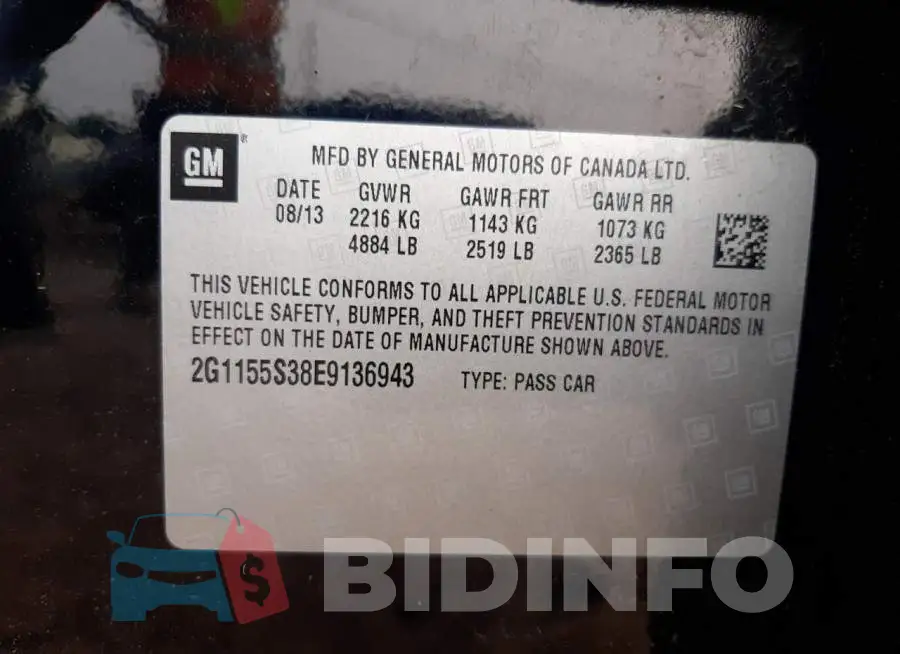 2G1155S38E9136943 Photo# 12