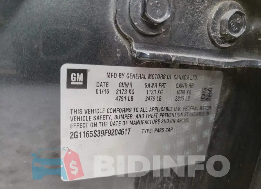 2G1165S39F9204617 Photo# 12