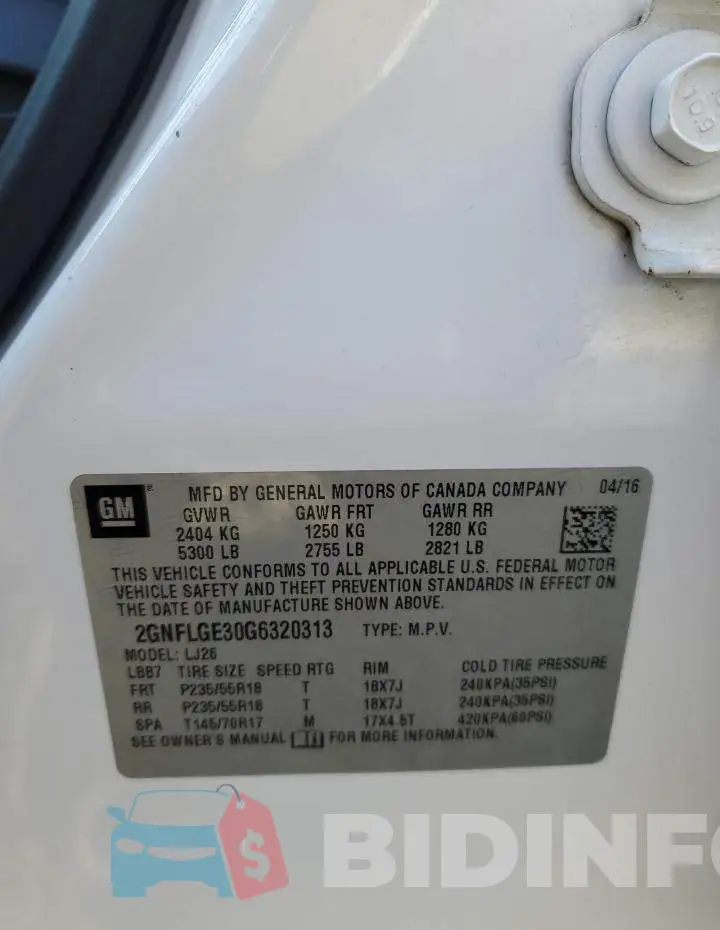 2GNFLGE30G6320313 Photo# 12