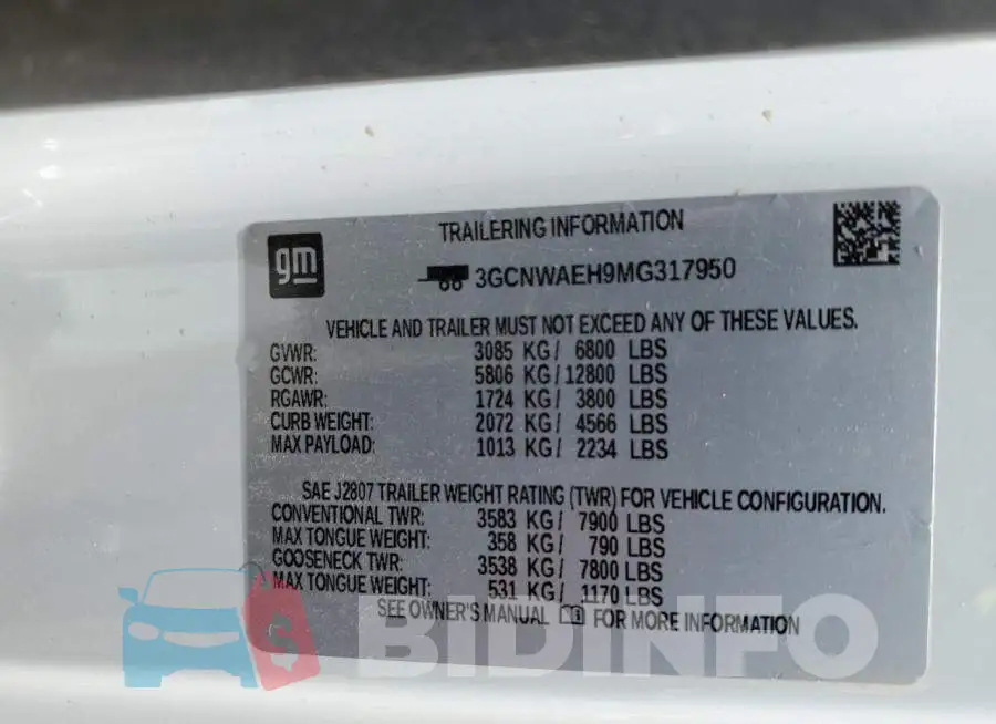 3GCNWAEH9MG317950 Photo# 13