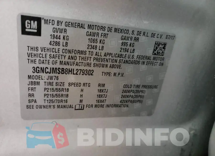 3GNCJMSB8HL279302 Photo# 13
