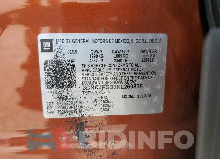 3GNCJPSB3KL269835 Photo# 13