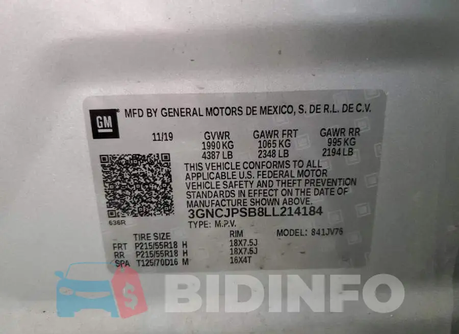 3GNCJPSB8LL214184 Photo# 13