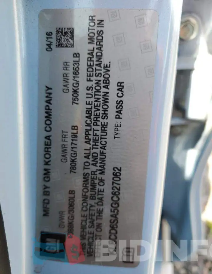 KL8CD6SA5GC627062 Photo# 12