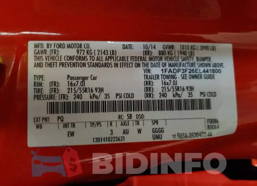 1FADP3F26EL441800 Photo# 13