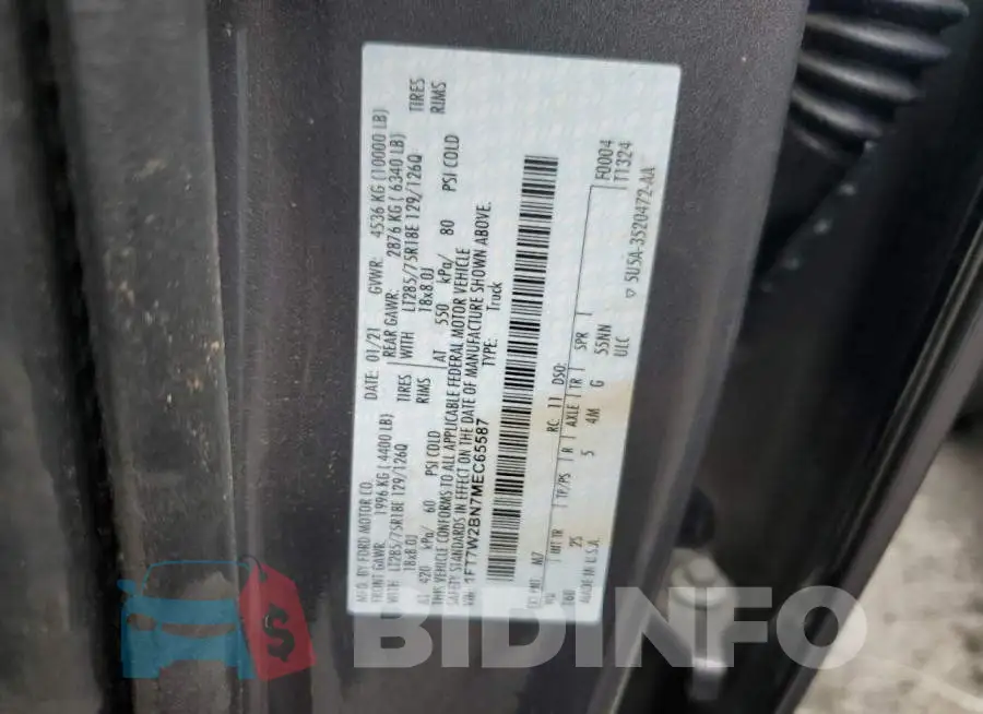1FT7W2BN7MEC65587 Photo# 13