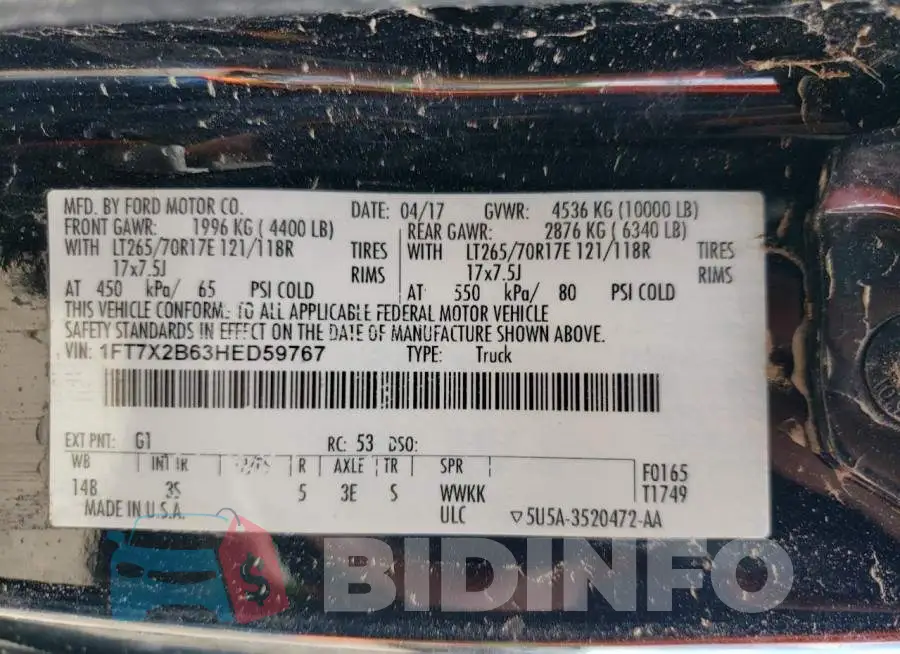 1FT7X2B63HED59767 Photo# 12