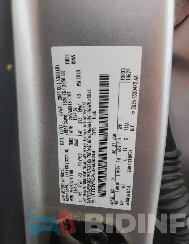 1FTEW1CP6JFB50244 Photo# 12