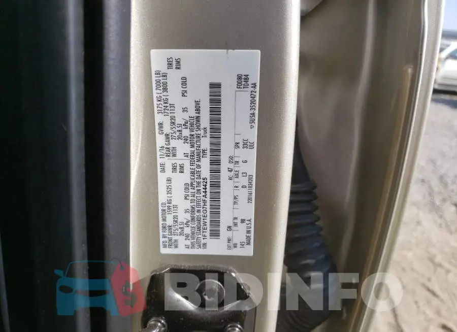 1FTEW1EG7HFA44425 Photo# 12