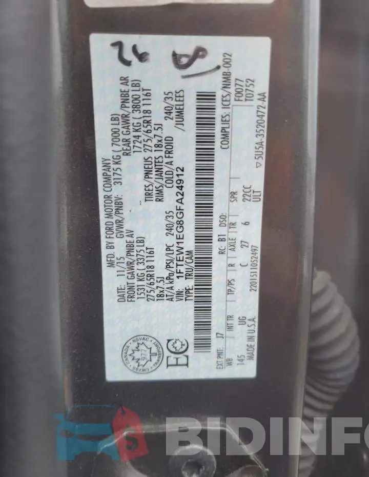 1FTEW1EG8GFA24912 Photo# 12