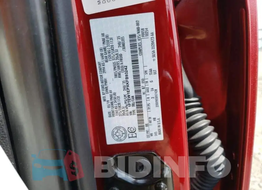 1FTEW1EPXKFB93242 Photo# 12