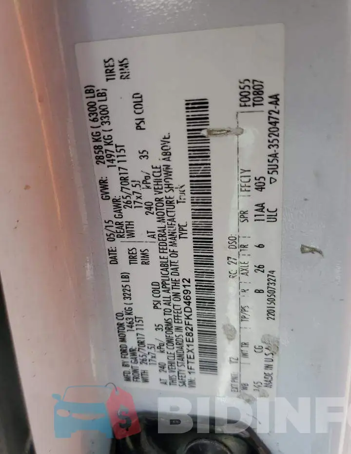 1FTEX1E82FKD46912 Photo# 12