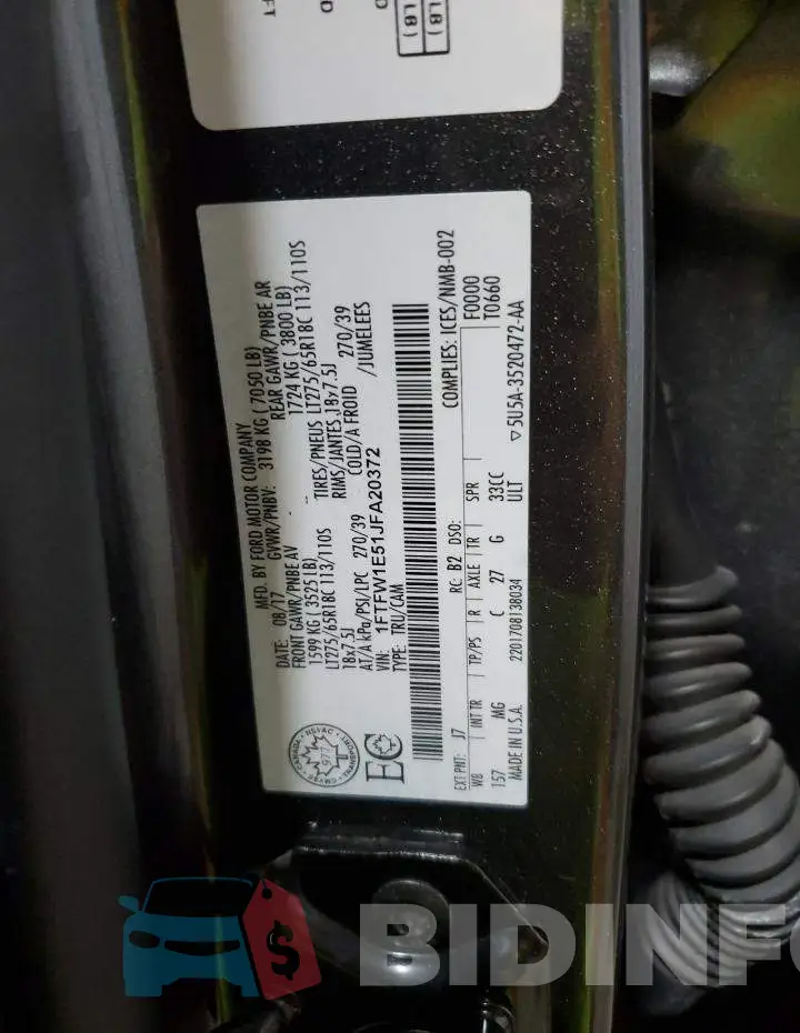 1FTFW1E51JFA20372 Photo# 12