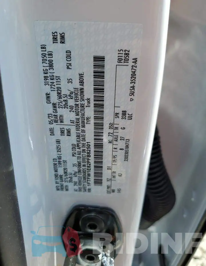 1FTFW1E82PFB82501 Photo# 12