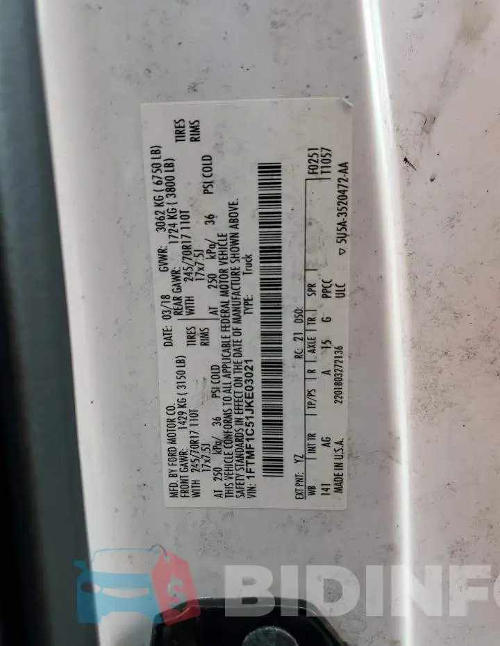 1FTMF1C51JKE03021 Photo# 12