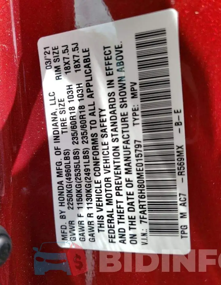 7FART6H80ME015797 Photo# 13