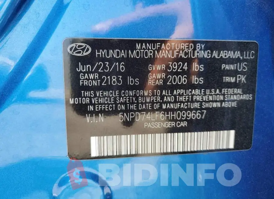 5NPD74LF6HH099667 Photo# 12