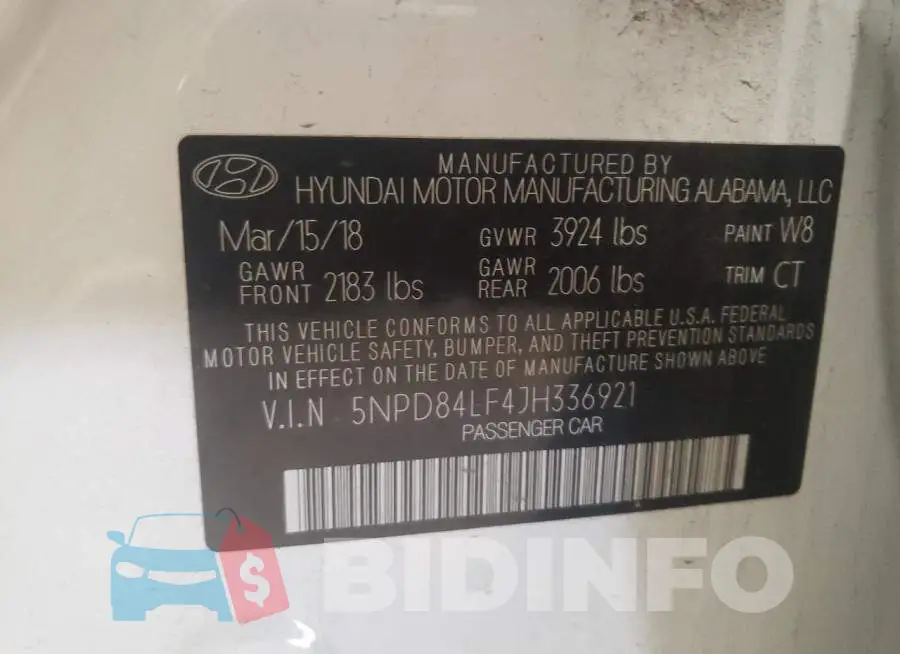 5NPD84LF4JH336921 Photo# 13