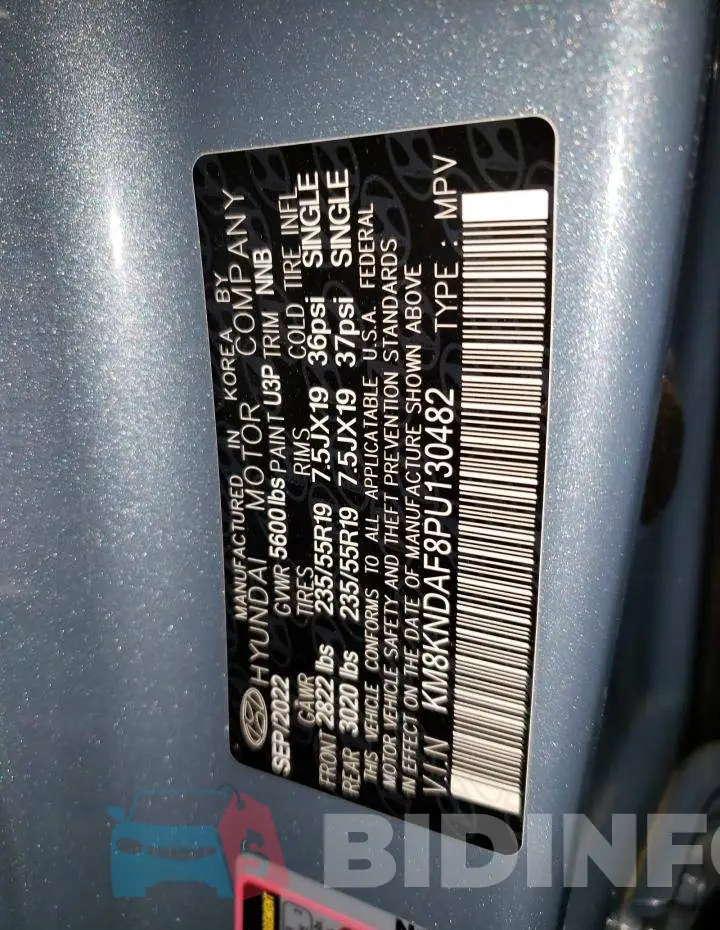 KM8KNDAF8PU130482 Photo# 13