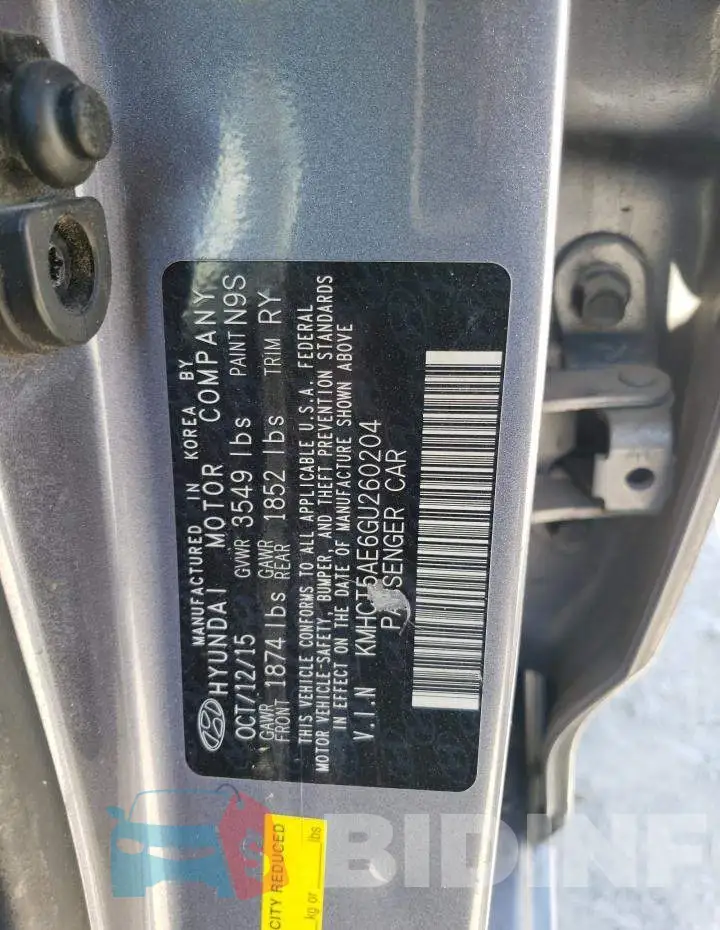 KMHCT5AE6GU260204 Photo# 12
