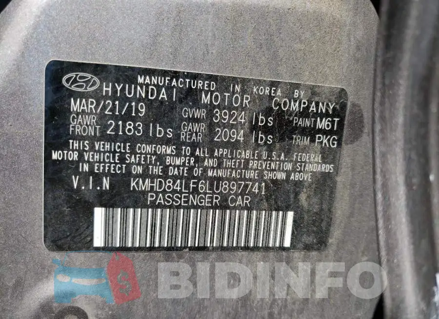 KMHD84LF6LU897741 Photo# 13