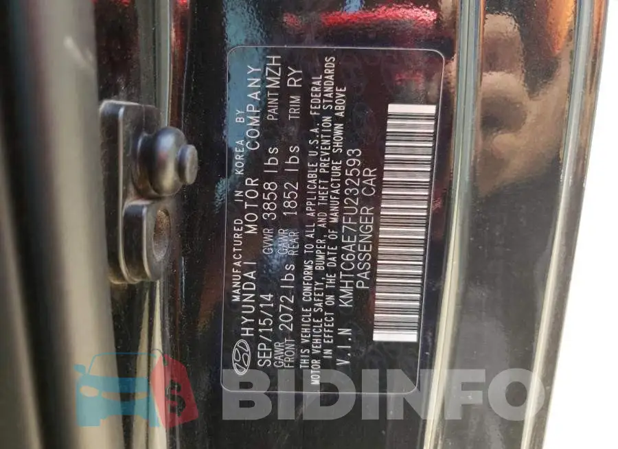 KMHTC6AE7FU232593 Photo# 12